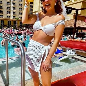 REVOLVE X Chantel Jeffries Catherine Bikini Top in white from Superdown